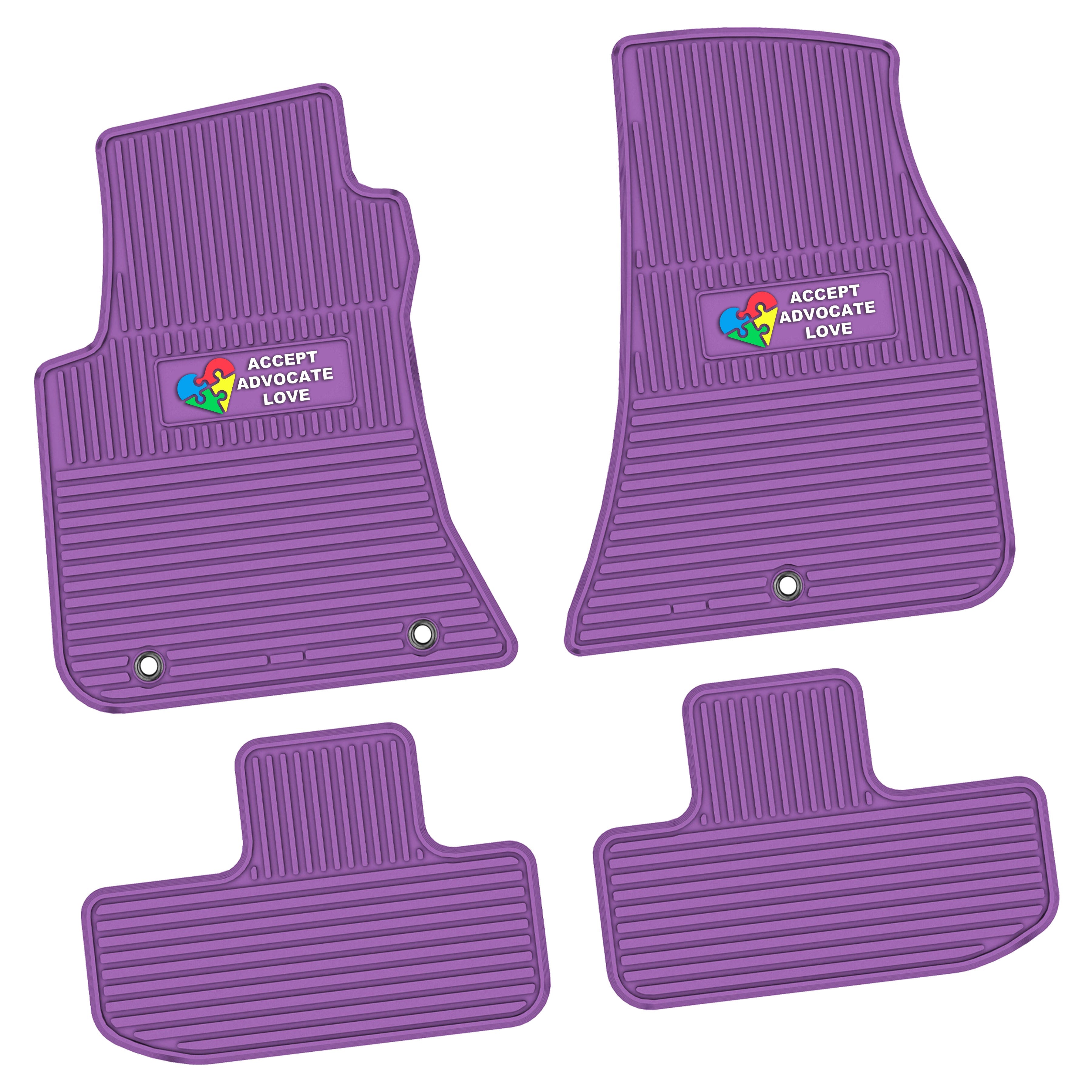 11-24 Dodge Challenger RWD Floor Mats (4pc) w/ Accept Advocate Love He ...