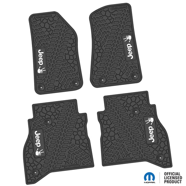 Jeep Floor Mats 20 24 Jeep Gladiator 4 Piece Tire Treadscorched Earth Scene W Jeep Wave W 0409