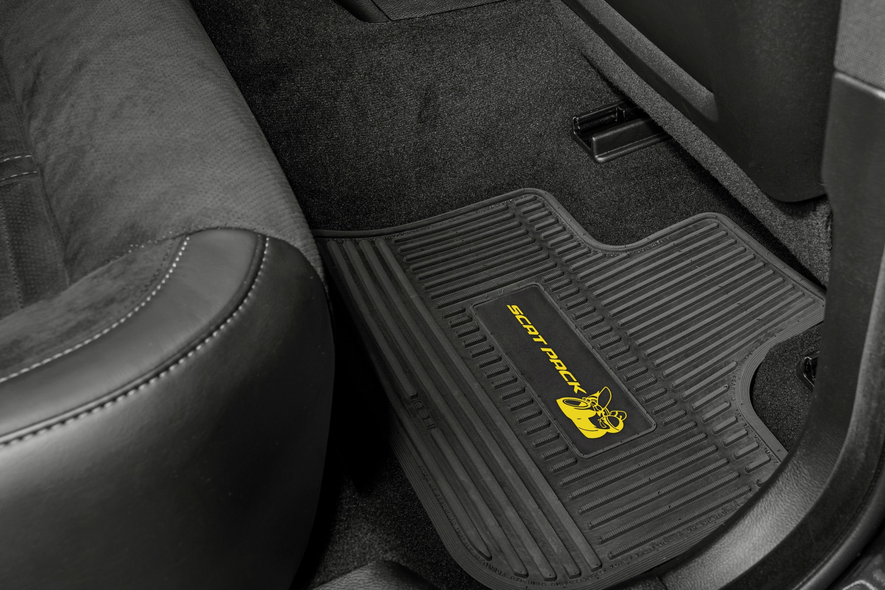 Dodge Challenger Scat Pack & Bee Floor Mats Plum Crazy Purple Front Dodge Challenger Scat Pack & Bee Floor Mats Plum Crazy Purple Front