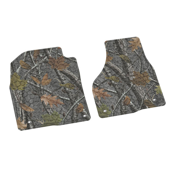 Dodge Ram Floor Mats 12-18 Dodge Ram 1500/19-21 Dodge Ram 1500 Classic 2 Piece Tire Tread/Scorched Earth Scene - Rugged Woods FlexTread