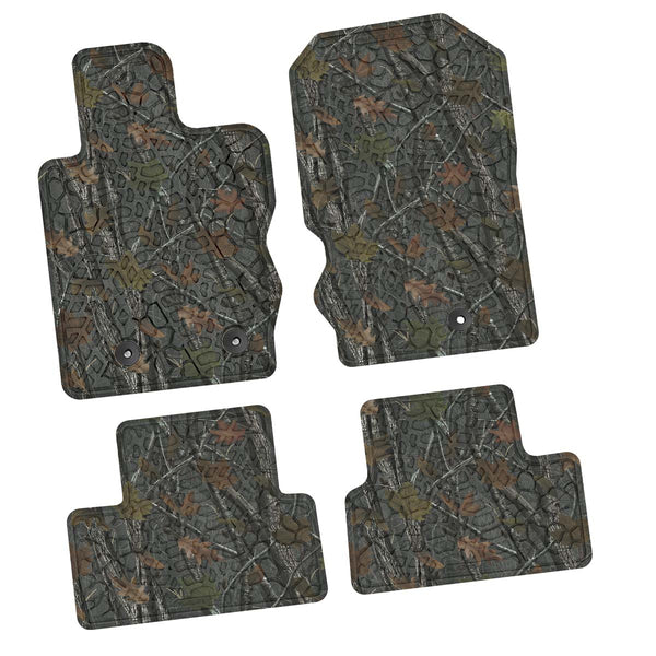 Bronco Floor Mats 21-22 Ford Bronco 2 Dr 4 Piece Tire Tread/Scorched Earth Scene - Rugged Woods FlexTread